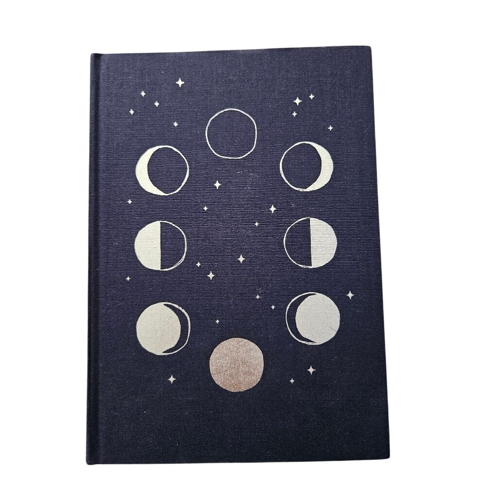 Moon Phases Cloth Journal Diary Notebook Lined Pages‎ NEW